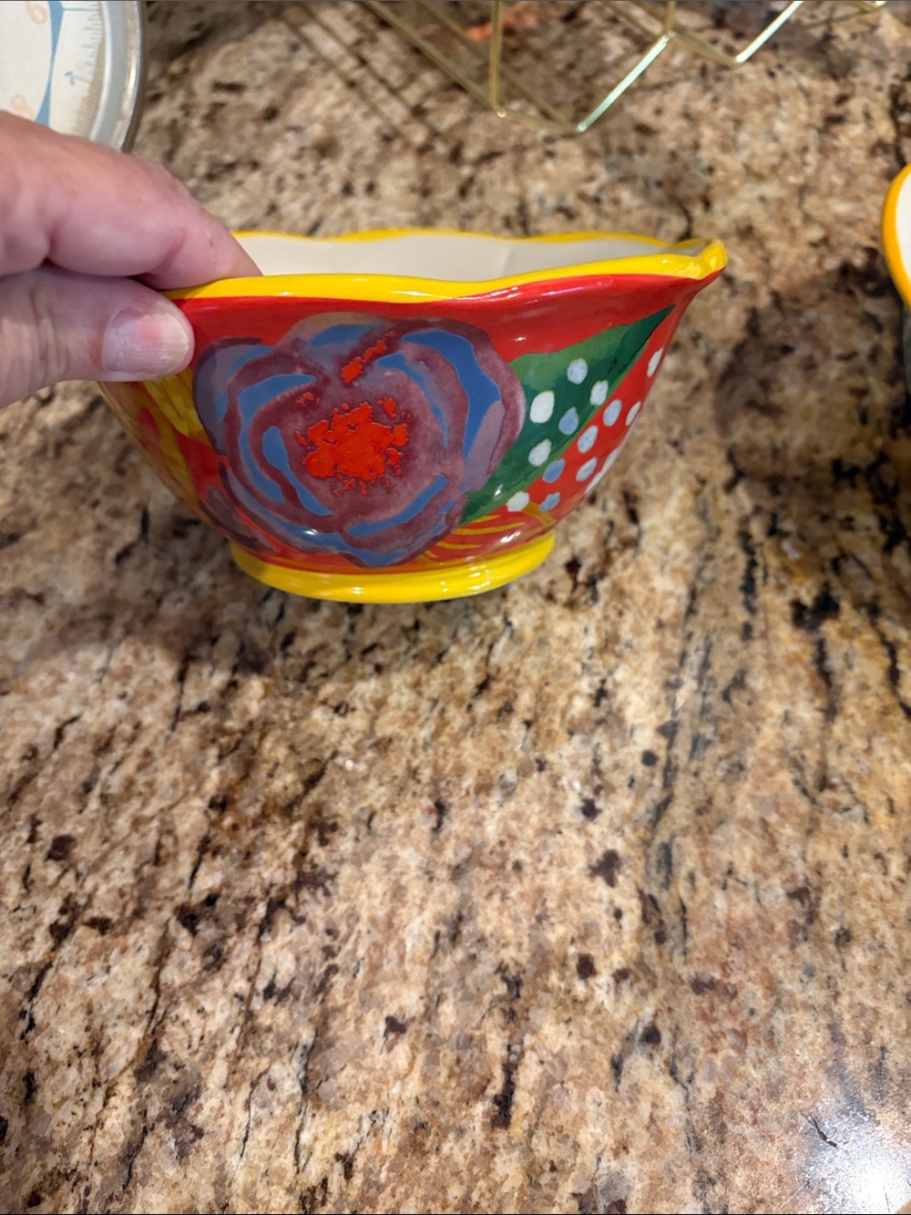 The Pioneer Woman Multicolor Floral Ceramic Bowl - Red, Yellow, Green